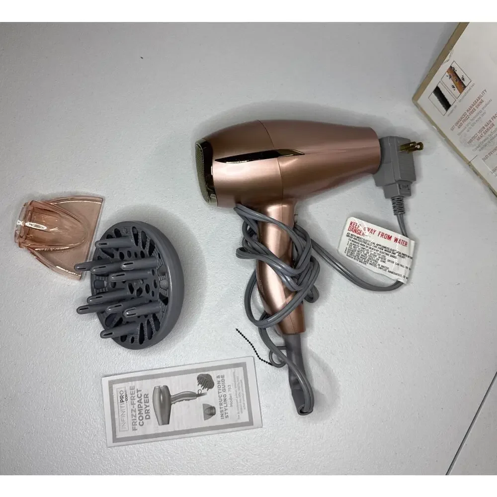 Conair 753 Infiniti Pro Frizz-Free Compact Dryer. With Attachments Open Box